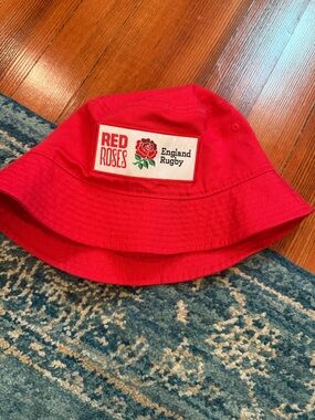 Red Roses England Rugby Bucket Hat - Red